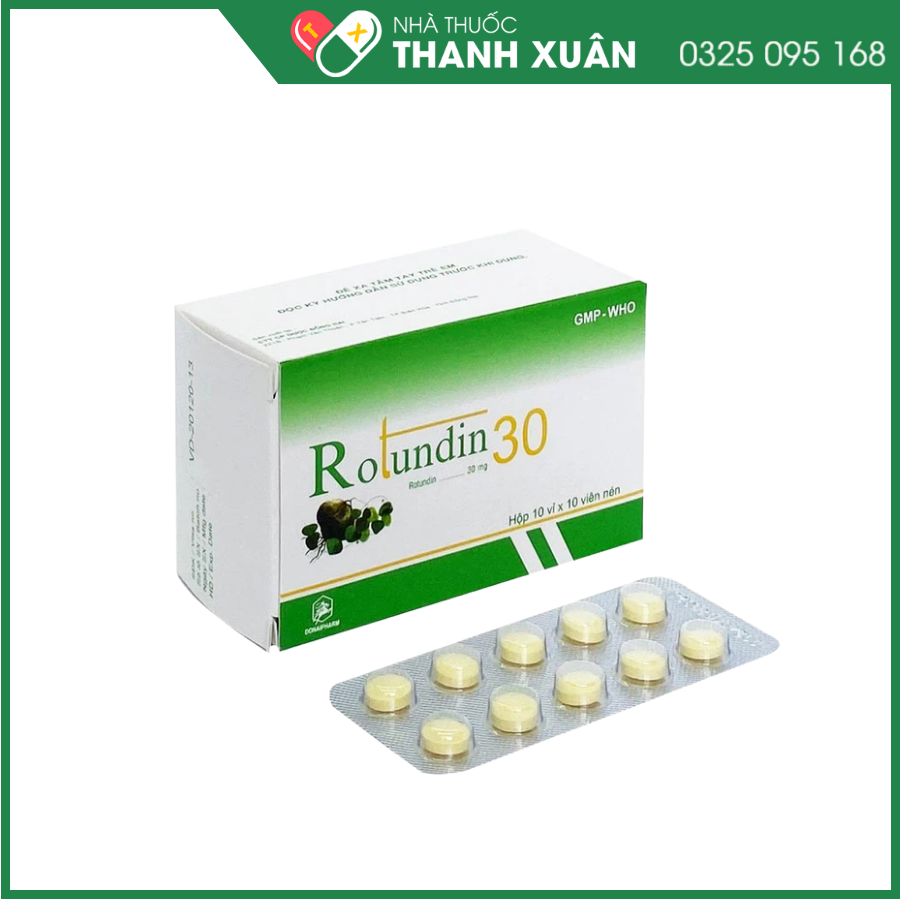 Rotundin 30 - Dùng trong các trường hợp lo âu, căng thẳng